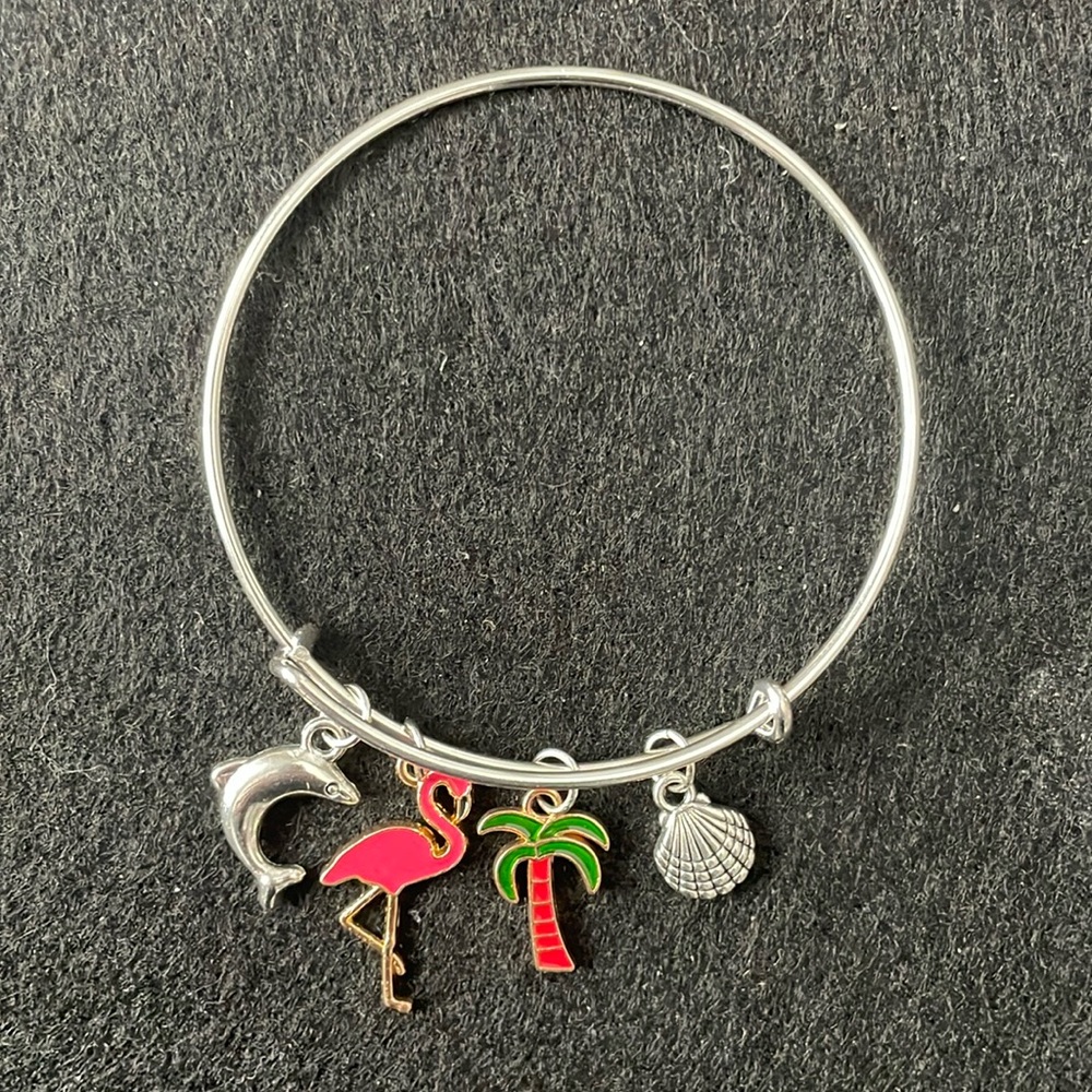 handmade bangle charm bracelet